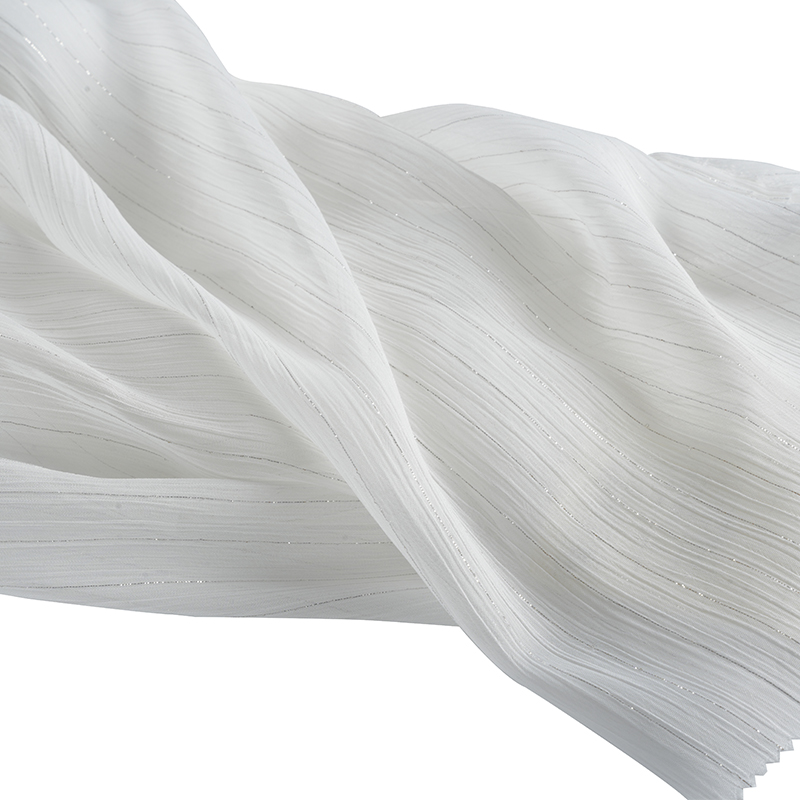 75D シルバー シルク シフォン クレープ