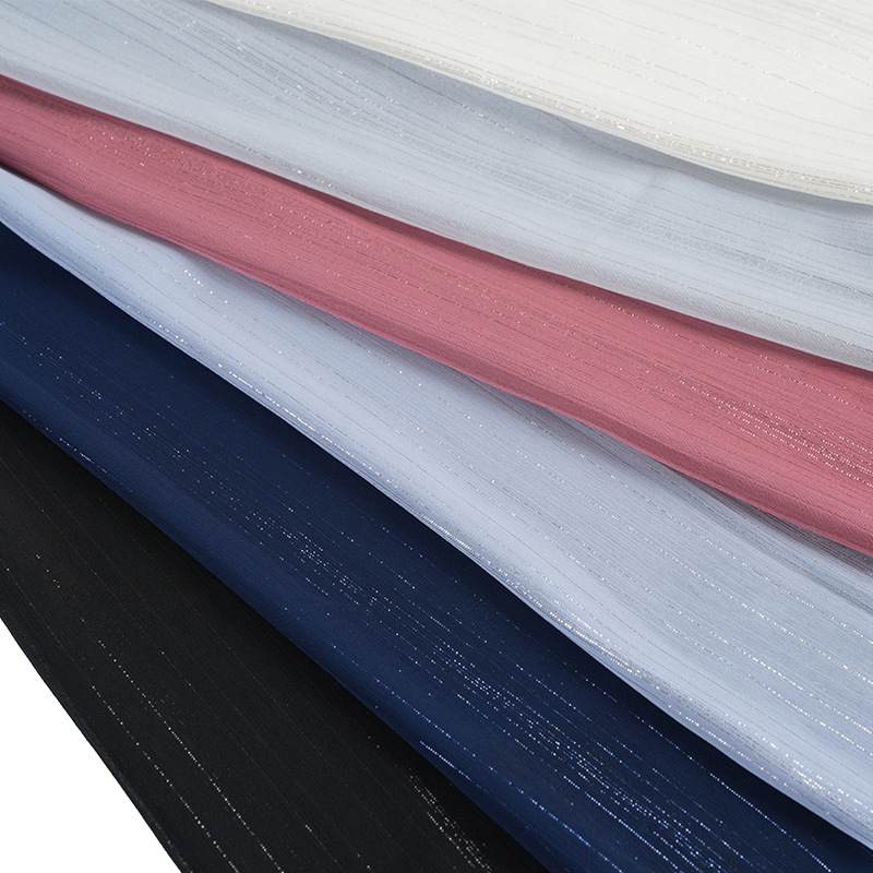 75D不規則シルバーシルクシフォンクレープ