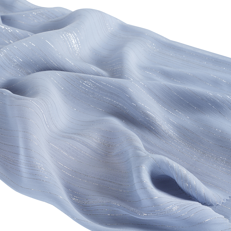 75D不規則シルバーシルクシフォンクレープ