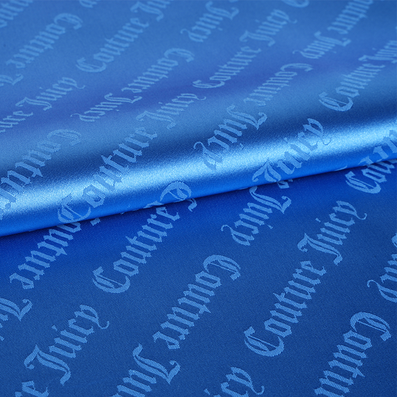 75D ストレッチ サテン レター ジャカード生地