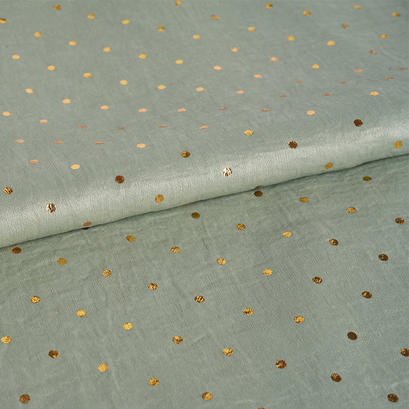 2026 ベルベットサテンエアフローシリンダードット箔押し生地