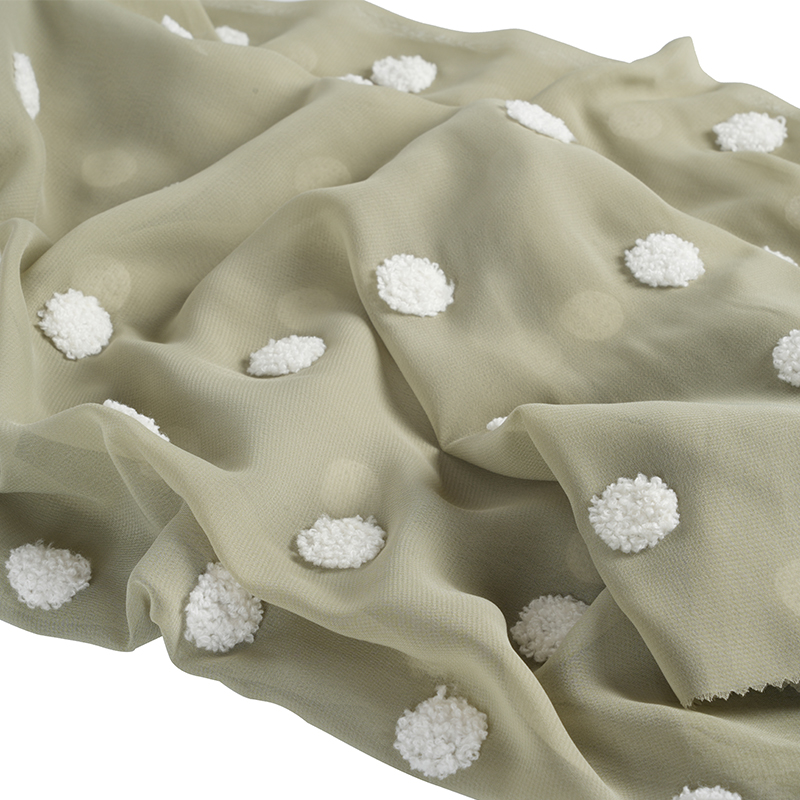 75d/18t フラットシフォンタオル刺繍生地