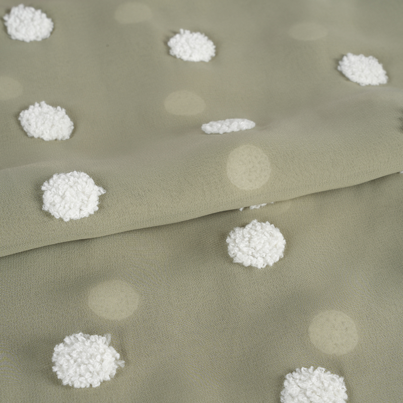 75d/18t フラットシフォンタオル刺繍生地