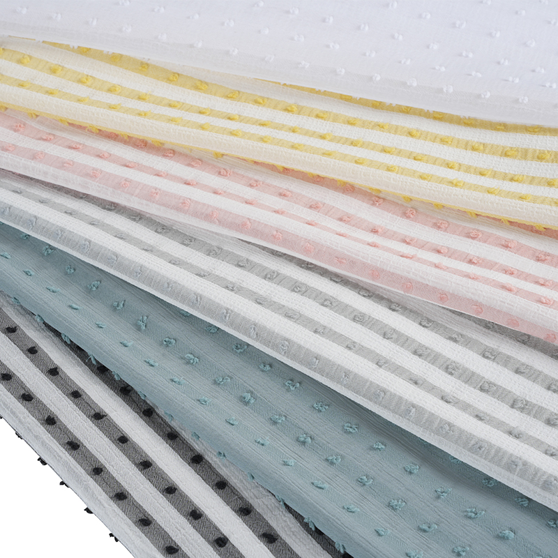 75Dカチオンナノクレープストライププリント生地