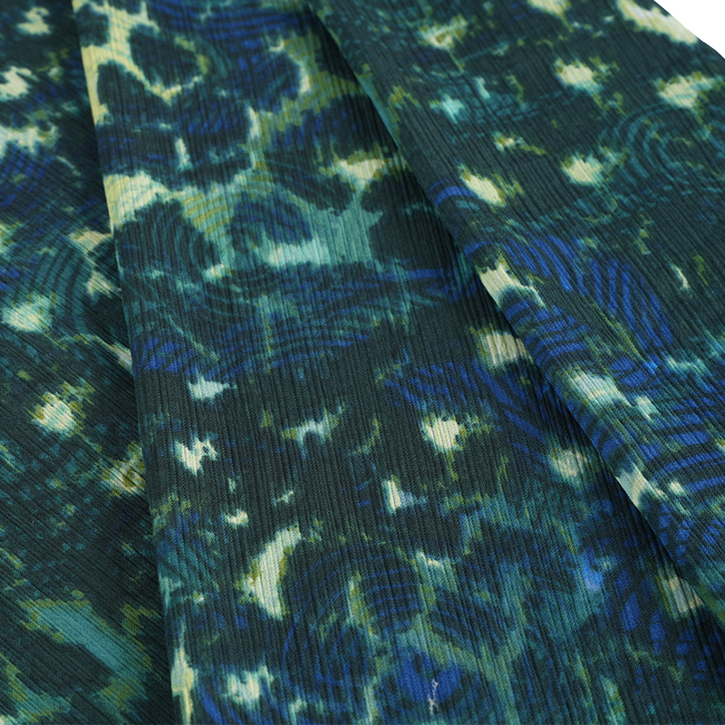 100d パラコード クレープ Cr3 ラウンド ヒョウ柄生地