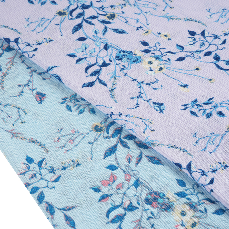 50*68 複合シルク樹皮クリンクルハイビスカスフラワー透かし生地