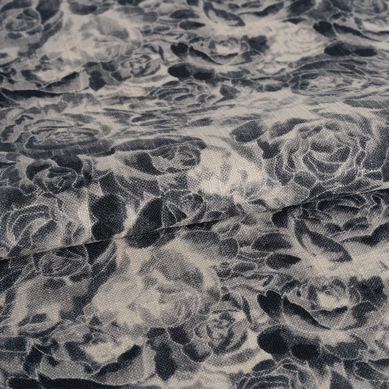 320D ランジェリーローズメランジプリント生地