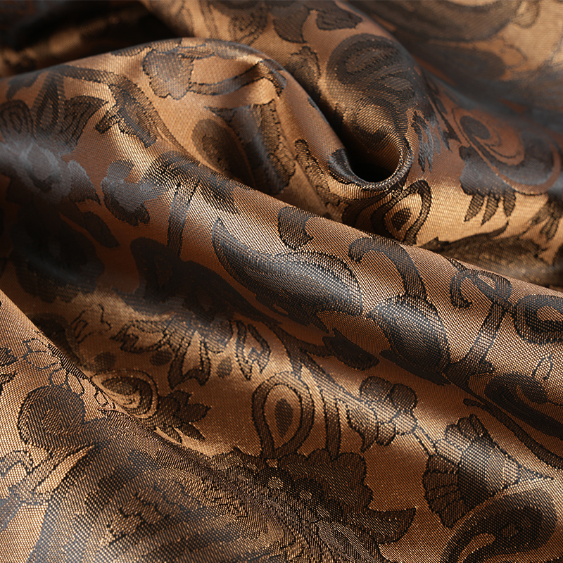 ポリエステルスカラップリュートフラワージャカード