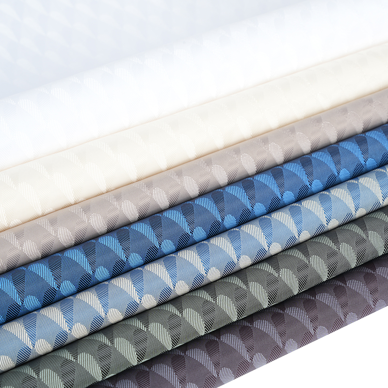 ポリエステルカチオン2色対称ラブジャカード染色