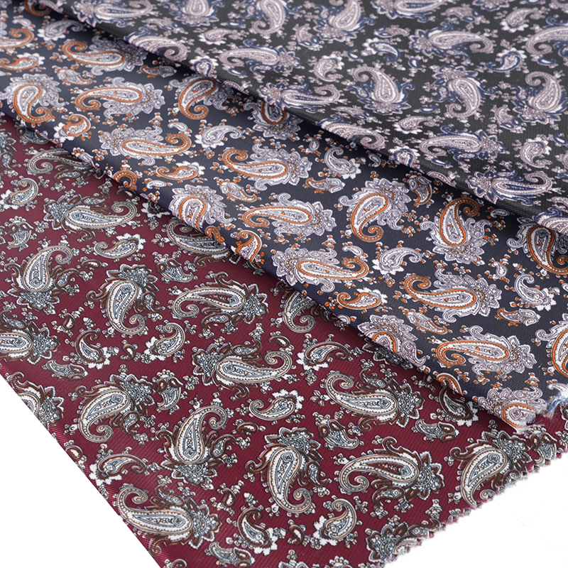 ポリエステル模造レーヨンビワ花プリント生地