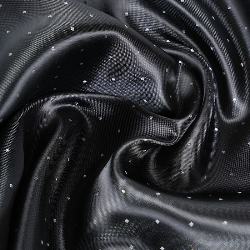 PVサテンドットジャカード生地