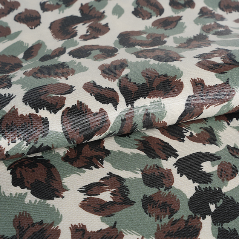 20D * 21S 肥厚ゴールデンコットン 3 色ヒョウプリント生地